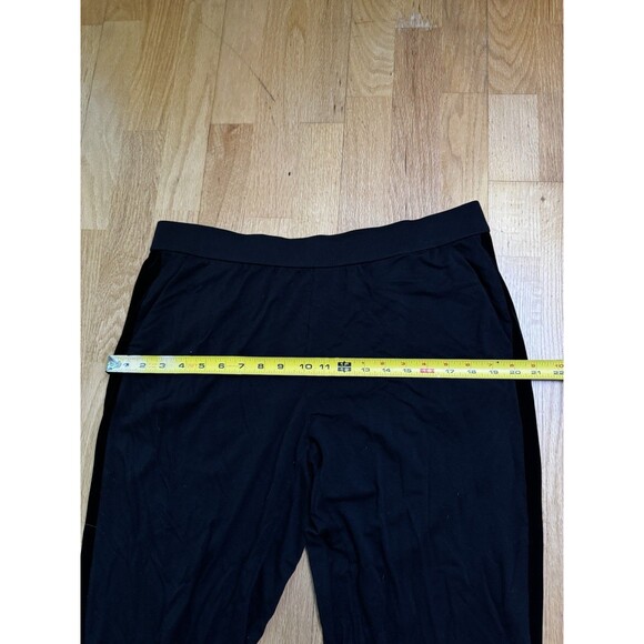 Eileen Fisher Women's Velvet Side Stripe Jogger Pants Black Petites Size PL - Picture 7 of 16